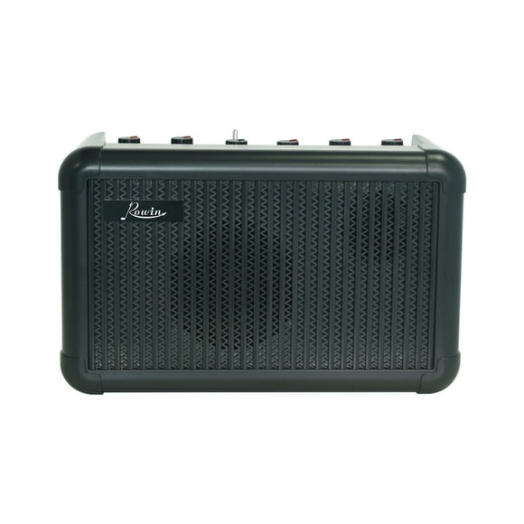 Rowin Amplificateur de Guitare Électrique 15W Haut-Parleur BT Sans Fil Amplificateur de Guitare Acoustique avec Fonction d'Accord 8 Effets Sonores Batterie Rechargeable 2200mAh pour Pratique Quotidienne Enregistrement Haut-Parleur de Guitare Portable