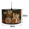 thumbnail image 6 of Drum Lamp Shade for Table Lamps Bamboo Lamp Shade Drum Lampshade European Style 12" Top x 12" Bottom x 8" High for Home Decor Bedroom Cafe Style B, 6 of 6