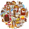 thumbnail image 2 of 35pcs-50pcs Western Stickers Stationery Cowboy Stickers Adventure Kids Stickers for Laptops Suitcases, 2 of 9