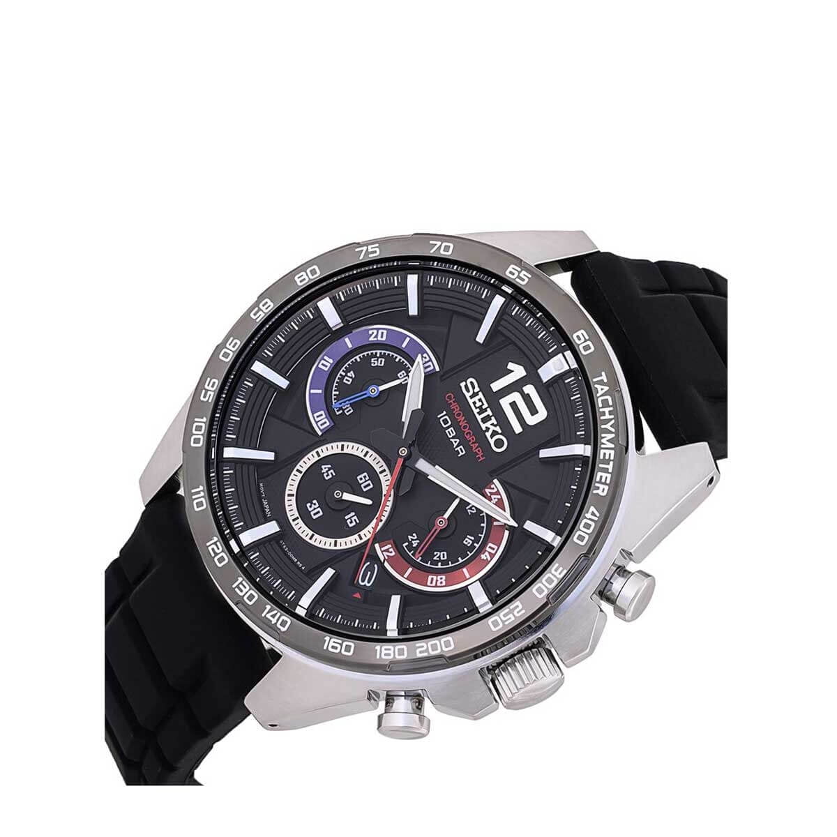Seiko quartz black dial sale