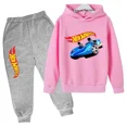 thumbnail image 3 of Conjuntos de ropa deportiva para niños de Hot Wheels, primavera y otoño, de 3 a 12 años, 2 piezas, sudadera con capucha y pantalones, 3 of 5