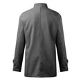 thumbnail image 4 of IYTR Mens Winter Jacket Long Sleeve Jacket Button Up Stand-Up Collar Fashion Double-breasted Windbreaker Coat with Pocket Solid Color Gray XL, 4 of 6