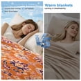 thumbnail image 2 of Boho Orange Cooling Blanket,Lightweight Breathable Summer Throw Blanket with Double Sided Cold Effect,Country Style Bohemian Floral Retro Tribal Picnic Blankets Bed Sheet for Hot Sleepers 30"x40", 2 of 8
