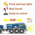 thumbnail image 2 of Tren de Locomotora de Acción Que Funciona con Pilas (Conexión Magnética): Potente Tren Bala con Motor Compatible con Thomas, Brio, Chuggington, Pistas de Madera, Auto de Juguete para Niños Pequeños, 2 of 7