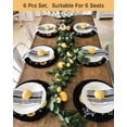 thumbnail image 4 of 15 Inch Round Placemats Set of 4, Sunflowers Non Slip Heat Insulation PP Table Mats, Modern Bee You Are My Sunshine Black Washable Place Mats for Kitchen Dining Party Table Decor, 4 of 7