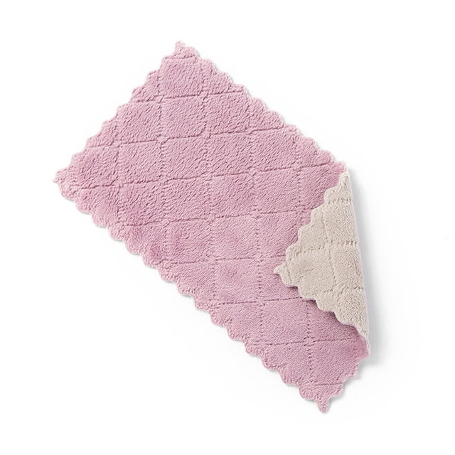 Oleegame 1PC Ten Dollar Items 5PCS Rag Dish Cloth Water Absorption Thickening Pot Washing Towel Table Home Kitchen Dishcloth