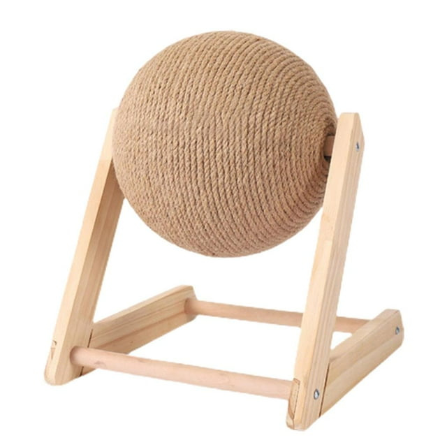 Sisal Rope Ball Cat Toy Scratching Cat Climbing Frame Pet Toy Interactive Game Scratching Tool Wooden Shelf
