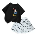 thumbnail image 3 of Conjunto de 2 piezas de camiseta de algodón para niños de Mickey de Disney, falda tutú de princesa de ballet esponjosa, falda de encaje para fiesta de cumpleaños de niña, 3 of 5