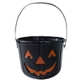 thumbnail image 2 of Halloween Trick or Treat Bucket, Halloween Jack O Lantern Candy Basket, Trick or Treat Pumpkin Pails Cauldron Kettle Candy Holder, Halloween Party Supplies(Black), 2 of 9