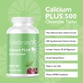 thumbnail image 2 of Celebrate Vitamins Calcium Plus 500 Chewable Tablets, 500 mg Calcium Citrate with Vitamin D3, Cherry Tart, 90 count, 2 of 5