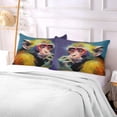 thumbnail image 6 of GZHJMY Colorful Cute Monkey Plush Pillow Case,Zippered Bed Pillow Pillowcases,Super Soft and Cozy Pillowcase Covers for Sleep - Standard Size 20x26in Home Decor, 6 of 7