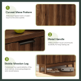 thumbnail image 6 of Smuxee Shoe Storage Cabinet for Entryway with 2 Flip Drawers Walnut Wave 31.5''W Freestanding Wood Hidden Shoe Organizer with Legs for Heels, Boots, Slippers, 6 of 6