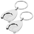thumbnail image 3 of 2pcs Trolley Coin Holder Keychains Ornament Metal Keyring Coin Holder Supermarket Shopping Cart Chip Key Chain Pendant, 3 of 7