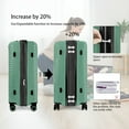 thumbnail image 2 of 3 Piece Hardside Luggage Set Expandable Suitcase with Spinner Wheels,Lightweight Hardshell Suitcase Set 20in24in28in, Light Green, SQ249, 2 of 8