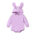 thumbnail image 2 of XIMIN Newborn Baby Boy Girl Easter Outfit Rabbit Ear Hooded Sweatshirt Romper Oversized Bubble Onesie Cute Bunny Outfit, 2 of 7
