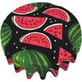 thumbnail image 3 of Watermelon Printed Round Table Cloths - 60 Inch Spill Proof Washable Polyester Tablecloth Water Resistant for Outdoor Picnic Kitchen and Holiday Dinner Party, 3 of 6