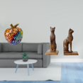thumbnail image 2 of Figura decorativa de resina con forma de gato. Ideal para sujetalibros, mesa o como adorno. Pintada artesanalmente. Ecológica. Perfecta para la oficin, 2 of 8