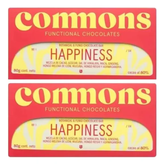 2 Pack Chocolate Mexicano Con Adaptógenos Happiness 160g Commons