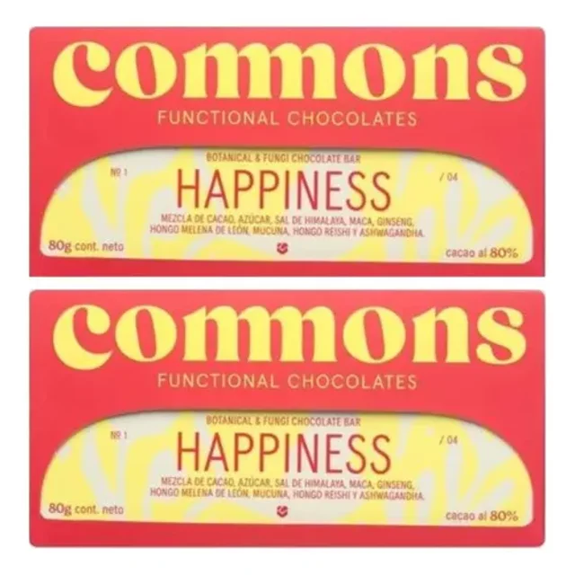 2 Pack Chocolate Mexicano Con Adaptógenos Happiness 160g Commons