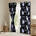 thumbnail image 3 of jejeloiu Halloween Ghost Spider Curtains Pack of 2 (42x84 Each),Funny Cartoon Animal Curtains Blackout,Purple Black Bedroom Curtains For Child,Luxury Bedroom Decor, 3 of 6