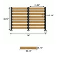 thumbnail image 6 of VEIKOUS 48"H x 78"W 2-Panel Fence Privacy Screen, Outdoor No Dig Divider for Pool, Garden, AC & Trash Hide, Natural, 6 of 22