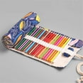thumbnail image 2 of 36/48/72 Slots Colored Pencil Wrap Pencils Roll Holder Coloring Pencils Organizer Holder Colored Pen Paint Brush Storage Pouch Portable for Artist Student (Colorful Fish, 48 Slots)36 Slots, 2 of 6