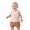 Khaki, variant on Infant Girls Two Piece Outfits Full Print Sleeveless Vest with Shorts Clothing Set Size 6-9 Months