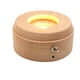 thumbnail image 5 of Base de bola de cristal luminosa de madera maciza, luz de noche de madera, portalámparas redondo, luz blanca cálida, lámpara de mesa con enchufe USB, LED de 1 m de largo, 5 of 6
