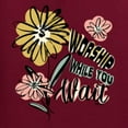 thumbnail image 6 of Wild Bobby Worship While You Wait Sunflower Pink and Yellow Inspirational/Christian Men Tee, Maroon, XX-Large, 6 of 6