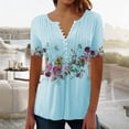 thumbnail image 2 of Blouses for women dressy casual Polyester,Spandex Soft Clothing XL Blue womens blouses, 2 of 5
