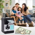 thumbnail image 5 of Hucha con contraseña, banco de dinero electrónico digital, mini cajero automático, juguetes para guardar monedas, regalos de cumpleaños para niños, negro, 5 of 5