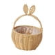 thumbnail image 5 of Cesta tejida con orejas de conejo, organizador de ratán sintético, multiusos, bonita cesta de mano con forma de conejo Beige, 5 of 9