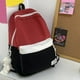 thumbnail image 1 of mochila escolar Bolso de lona para niñas Campus Casual Bag Color Clash para adolescentes estudiantes (rojo), 1 of 3