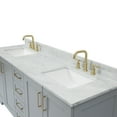 thumbnail image 2 of Ariel Taylor 73 In. Double Rectangle Sink Vanity With Carrara White Marble 0.75In Countertop In Grey, 2 of 11