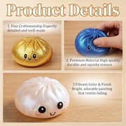 Random Glitter Dumpling Squishy Box ,4Inch Surprise Dumpling Squishy Stress Ball,Squishy Bun,Random 1 of 14 Colors Mystery Gift Box for Adult Classroom Prizes Party Favor 1pcs