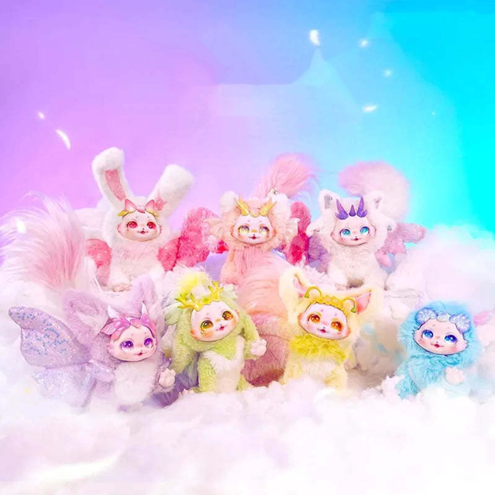 Blind Box Plush, Plush Blind Box, Single Pack Kawaii Plushies Surprise Gift Box, Whimsical Fairy Decorations for Bedroom, Stuffed Bunny Plush Fantasy Forest Star Theme