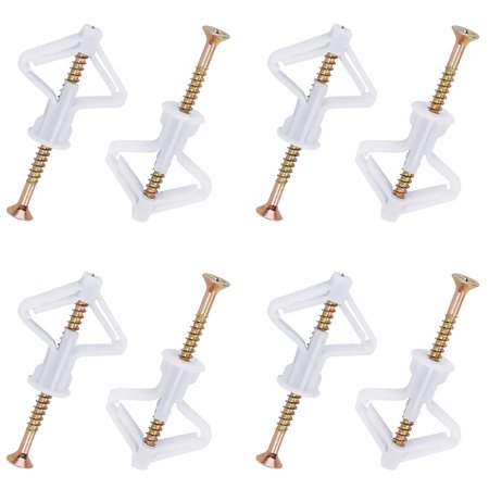 

Drywall Anchors Kit with Screws - 100 Pcs Drywall and Hollow-Wall Anchor Assortment Kit. Self-Drilling Hollow Wall Anchor. Nylon - Plastic Wall Anchor Hooks and Hollow-Door Toggle Anchor (White)