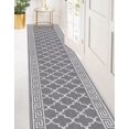 thumbnail image 5 of Yamaziot 2'x10' Runner Rug Washable Kitchen Floor Runners for Long Hallway Non Skid Entryway Runner Mat Low Profile Indoor Doormat for Laundry Room, Gray, 5 of 7