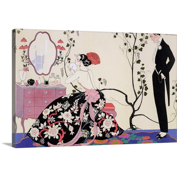 Great BIG Canvas | "'The Backless Dress', engraved by Henri Reidel, 1920" Canvas Wall Art - 24x16