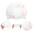 thumbnail image 3 of Ofertas Únicas 1 Pc Gorro de Baño de Silicona Impermeable Impreso de Loto Rosa Blanco, 3 of 5