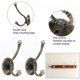 thumbnail image 4 of 6 piezas Perchero de pared vintage NQ Gancho de metal para sombrero Bronce, 4 of 4