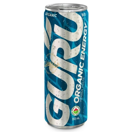 GURU Yerba Mate Plant-Based Energy Drink, 355mL Can | Walmart ...