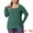 Green, variant on DARING DIVA Women's Plus Size Side Button Square Neck Long Sleeve Blouse 1X Grey