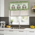 thumbnail image 4 of 2 Pack Valances for Window, Spring Easter Short Curtains for Kitchen Bedroom Living Room, Easter Eggs Bunny Truck Botanical Green Plaid Rod Pocket Small Window Treatment Valance Drapes 42 x 12 Inch, 4 of 8