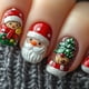 thumbnail image 2 of Puntas de uñas navideñas terminadas, uñas postizas navideñas, parches para uñas, parche para uñas, 2 of 4
