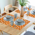 thumbnail image 5 of 2 Pcs Fall Harvest Linen Placemats, Cute Maple Leaf Pumpkin Print Insulated Table Mats for Thanksgiving Party Catering Decorations, 5 of 6