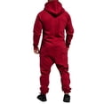 thumbnail image 3 of Rdhnmea Mens Fleece Lined Hooded Jumpsuit Full Zip  one-piece  Rompers One Piece Overalls Jogging Suit Tracksuit with Pockets, 3 of 4