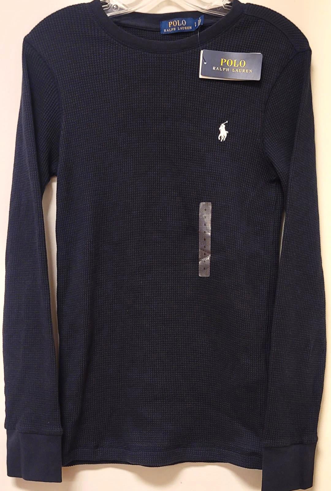 Polo Ralph Lauren NAVY Men's Thermal Pajama Shirt Aviator, US Small