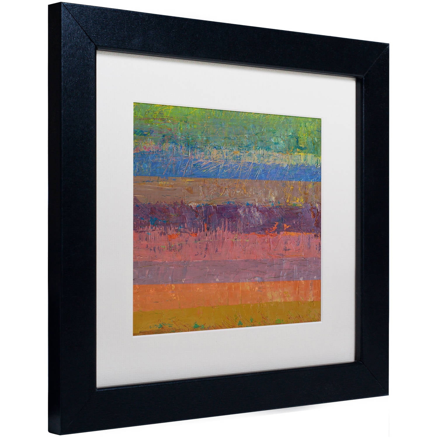 Trademark Fine Art "Pink Line" Canvas Art by Michelle Calkins, White Matte, Black Frame