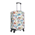 thumbnail image 3 of Uemuo Stamp Printed Washable Luggage Cover - Fashion Suitcase Protector Fits 18-32 Inch Luggage -Large, 3 of 9